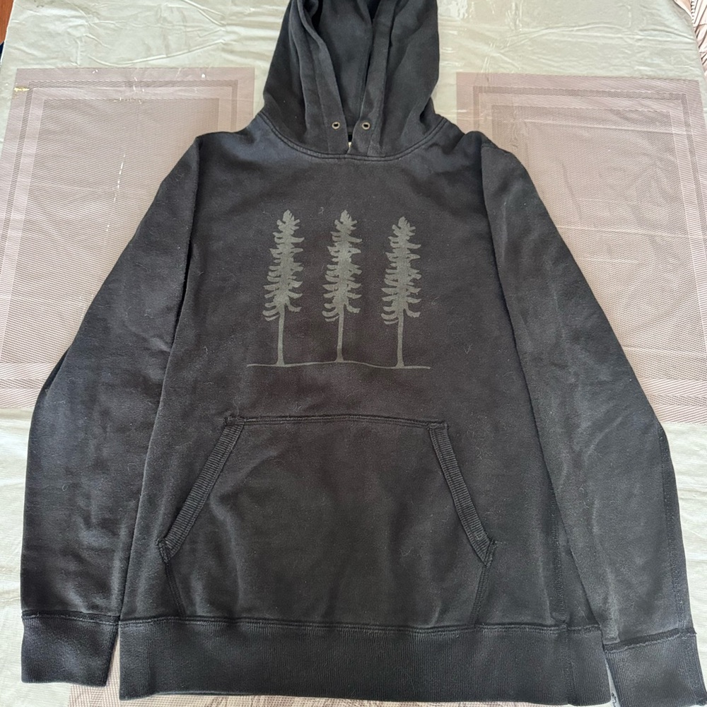 Sitka Black Hoodie with Tree Design